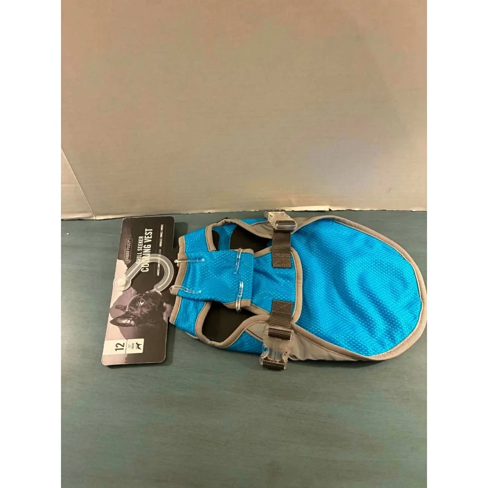Canada Pooch Chill Seeker Cooling Vest Dog Size 12 Blue Evaporative Mesh